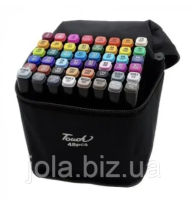 Скетч-маркеры Touch Star 48 цветов, двусторонние спиртовые маркеры для рисования в тканевом футляре