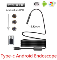 5,5 мм USB Type-C Android ендоскоп камера гнучкий USB Type-C жорсткий дріт  2 м кабель інспекційна камера бороскоп