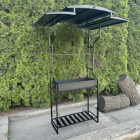 Мангал Mzavod Зевс на 12 шампуров 3мм с крышей