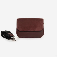 НАТУРАЛЬНИЙ ЗАМШ. БОРДО — фабричний, каркасний клатч високої якості українського виробництва (Луцьк, 781)