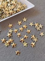 Мини звёзды/ 5 мм/ термо клеевые/ 5 грам(200шт)/ золото