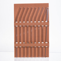 Набор стеклянных трубочек с щеточкой, многоразовые соломинки для коктейлей и напитков  (8+1) 64486-83