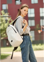 Чоловічий рюкзак білий шкіра еко