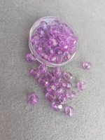 Акриловые гранёные бусины/ 10 мм / 10 грам / 20 шт/ лавандовый
