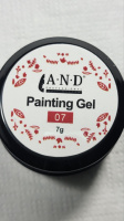 Краска для розпису на нігтях AND без липкого шару, #7, червоний. 7гр.