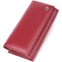Модный женский кошелек на магнитах из натуральной кожи ST Leather 23113 Бордовый