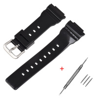 Ремінець для годинника Casio BA-110 Black BK чорний каучуковий, ширина 14 мм (1051-1409)