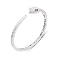 Серебряный браслет CatalogSilver с фианитами, вес изделия 15,01 гр (2182689) 18 размер