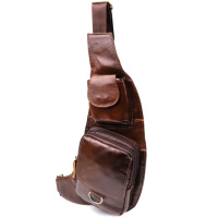 Мужская сумка через плечо из натуральной кожи Vintage 22959 Коричневый