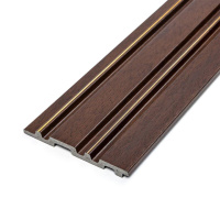 Рейка декоративная PS 2900х120х12мм Темный орех с золотом SW-00002131-