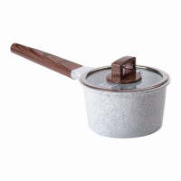 Сотейник з керамічним антипригарним покриттям та скляною кришкою 16 см, білий