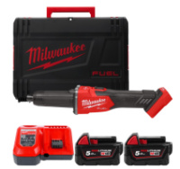 Шліфмашина пряма акумуляторна безщіткова MILWAUKEE, M18 FDGRB-502X, діаметр 6/8мм (зарядний пристрій М12-18 FC, 2 акумулятори М1