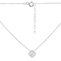 Серебряное колье CatalogSilver с фианитами, вес изделия 4,15 гр (2182658) 400450 размер