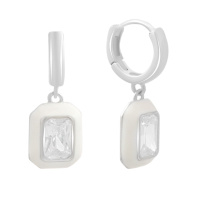 Серебряные серьги CatalogSilver с фианитами, емаллю (2185901)