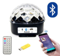 Музыкальный диско шар с флешкой и ПДУ LED KTV Ball Черный светящийся диско шар с блютузом