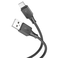 Кабель Hoco X101 Silicone, Type-C-USB, 3А, длина 1м, Black, BOX