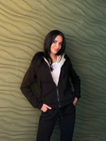 Зимовий спортивний костюм на хутрі «Nord» оптом | Батал Чорний, 50-52