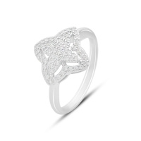 Серебряное кольцо CatalogSilver с фианитами, вес изделия 2,59 гр (2151142) 17 размер
