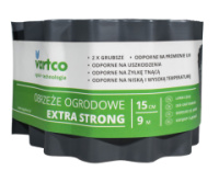 Бордюрная лента  15 см 9 метров серая усиленная VARTCO (Польша)