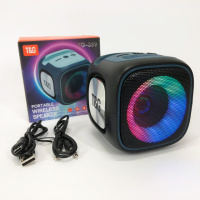 Портативная Bluetooth колонка TG359 7W с RGB подсветкой, громкая колонка для вечеринки. Цвет: черный