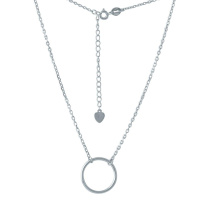 Срібне кольє SilverBreeze без каменів (2005612) 450-500 мм