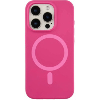 DM Чохол Silicone Case Thin Circle with MagSafe для iPhone 15 Pro Manyue Red