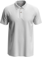 Футболка Поло мужская белая ST3000 WHI. Плотность 170 г/м². Хлопок 100%. Опт и Розница.
