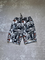 Шорти сірі з принтом - 44-048