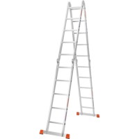 Драбина-трансформер алюмінієва 4 секції / 5 сходинки BLUETOOLS : 5.84 м, 150кг (160-9014)