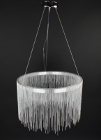 Люстра светодиодная подвесная LED светильник для квартиры на потолок лэд 27525 Хром 50-120х40х40 см.