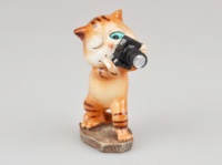 Фігурка декоративна «Кіт з фотоапаратом» 10 см