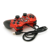 Геймпад Brazzers BR-8700 проводной для ПК, USB 2.0, Red, Blister