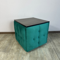 Пуф-трансформер 5в1 Остин-4 со столиком велюр изумрудный/риголетто темный 8-1-9005