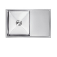 Мийка для кухні інтегрована Lidz Handmade H7850 (LDH7850BRU35390) Brushed Steel 3,0/0,8 мм