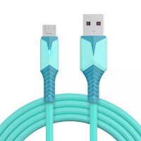 Кабель Konfulon DC37, Micro, 1m, 2.4A, Blue