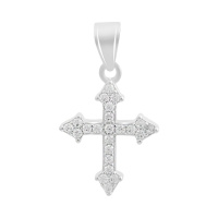 Серебряный крестик CatalogSilver с фианитами (2192947)