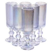 Набор бокалов для шампанского 6 штук 160 (мл) подарочные стеклянные бокалы на высокой ножке HP7116RB