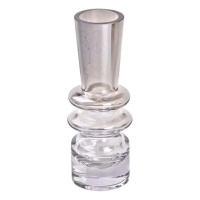 Ваза стеклянная декоративная 19.5 см в скандинавском стиле для цветов и интерьера 280 мл прозрачная HP-10-24