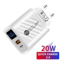 Зарядное устройство PD 20 Вт, USB C, быстрая зарядка, тип C, зарядное устройство для смарфона телефона iPhone 14, Samsung, Xiaomi Білий