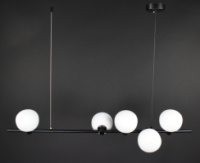 Люстра подвесная на 5 лампочек 27857 Черный 25-110х24х101 см.