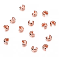 Кримпы гипоаллергенные сплав / 5 шт / 5 мм / розовое золото