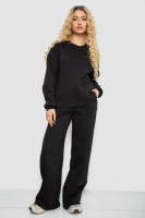Спортивний костюм жіночий на флісі, колір чорний, 102R7733