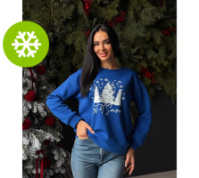 Жіночий світшот з зимовим принтом «Snow» оптом | Батал