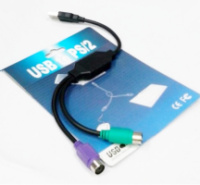 Переходник USB AM/2*PS2, 20см, Black OEM Q25