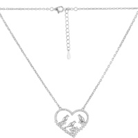 Серебряное колье CatalogSilver с фианитами, вес изделия 4,07 гр (2101154) 400450 размер