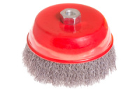 Щетка торцевая Mastertool 150 мм рифленая ЧЕРНАЯ (19-7215)