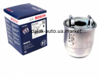 Фильтр топлива OM-651-642-640, BOSCH F 026 402 103 , 2 штуцера +под подогрев по центру , H=118.4mm