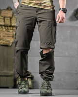 Стрейчеві літні тактичні штани-шорти PARADOX олива ДЛ6298