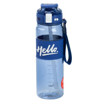 Пляшка для води спортивна Hello 860 мл з трубочкою та ручкою, синій