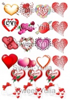 Вафельные картинки на тему: Свадьба; День Святого Валентина